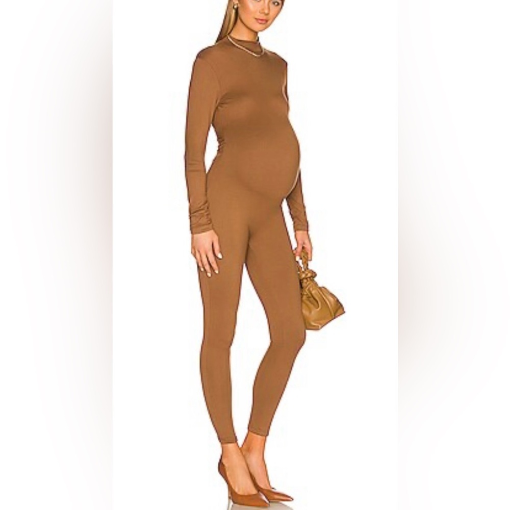 Bumpsuit Gigi Maternity Long-Sleeve Mocha Jumpsuit